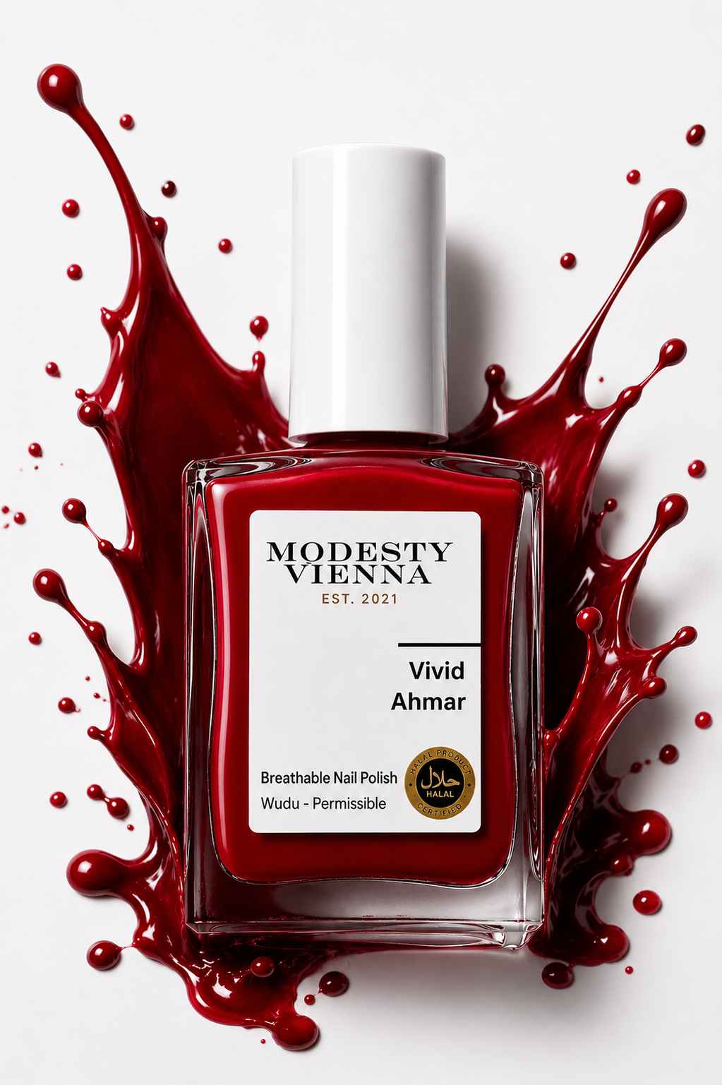 Halal Nail Polish - Vivid Ahmar 15ML