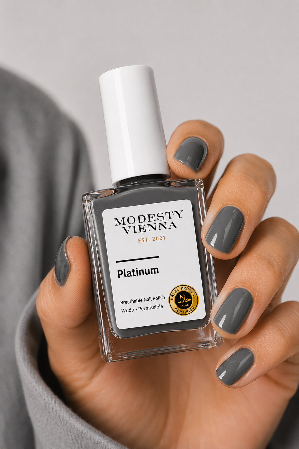 Halal Nail Polish - Platinum 15ML
