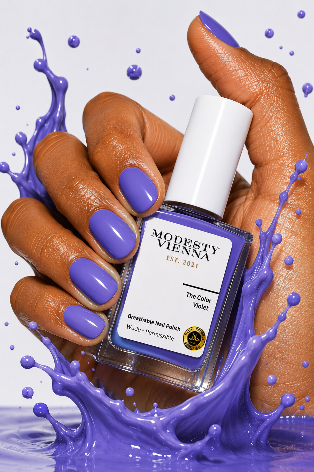 Halal Nail Polish - The Color Violet 15ML