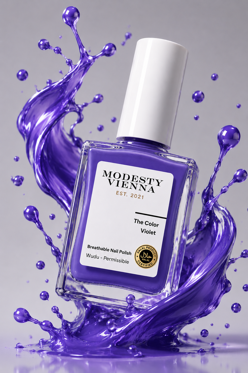 Halal Nail Polish - The Color Violet 15ML