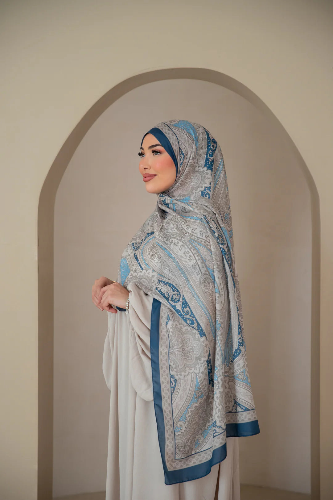Soft Bohéme Hijab - Ocean Blue