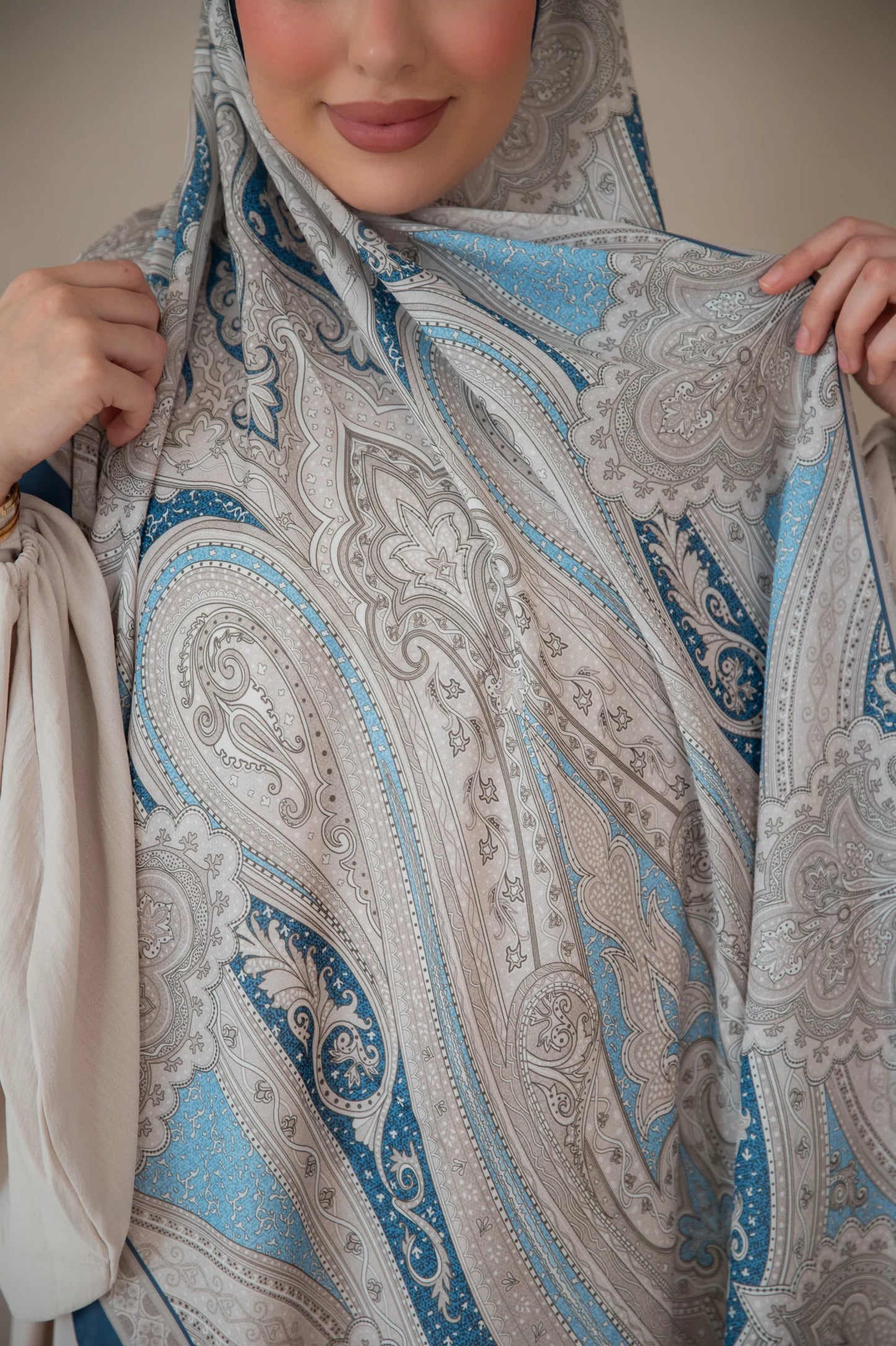 Soft Bohéme Hijab - Ocean Blue