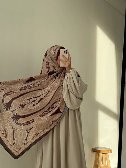 Soft Bohéme Hijab - Chocolate