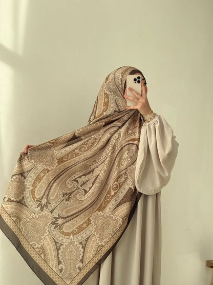 Soft Bohéme Hijab - Hazel Brown
