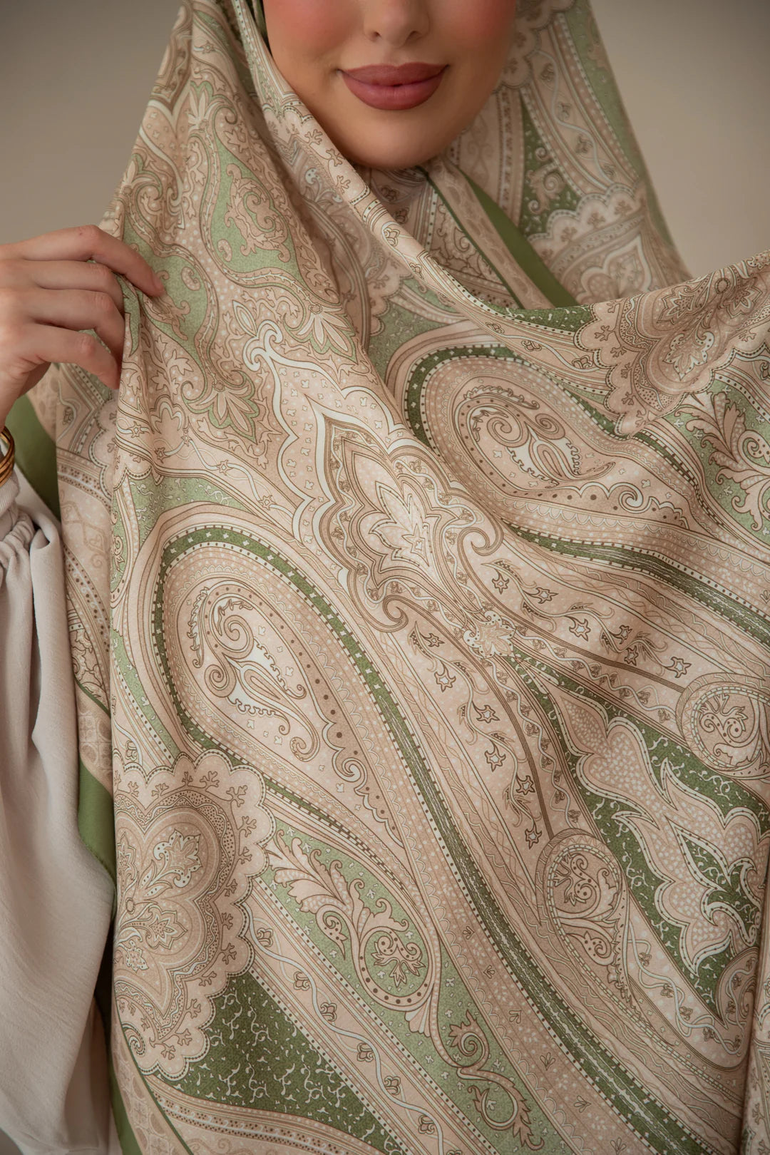 Soft Bohéme Hijab - Olive Green